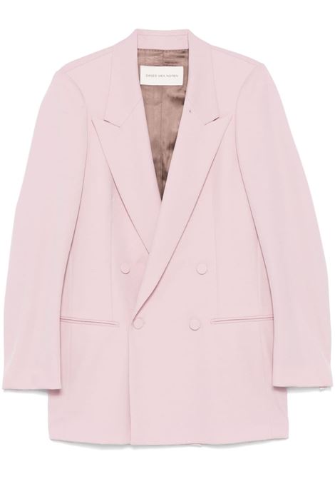 Light pink blink double-breasted blazer Dries van noten - women DRIES VAN NOTEN | Blazers | 2420104069146301